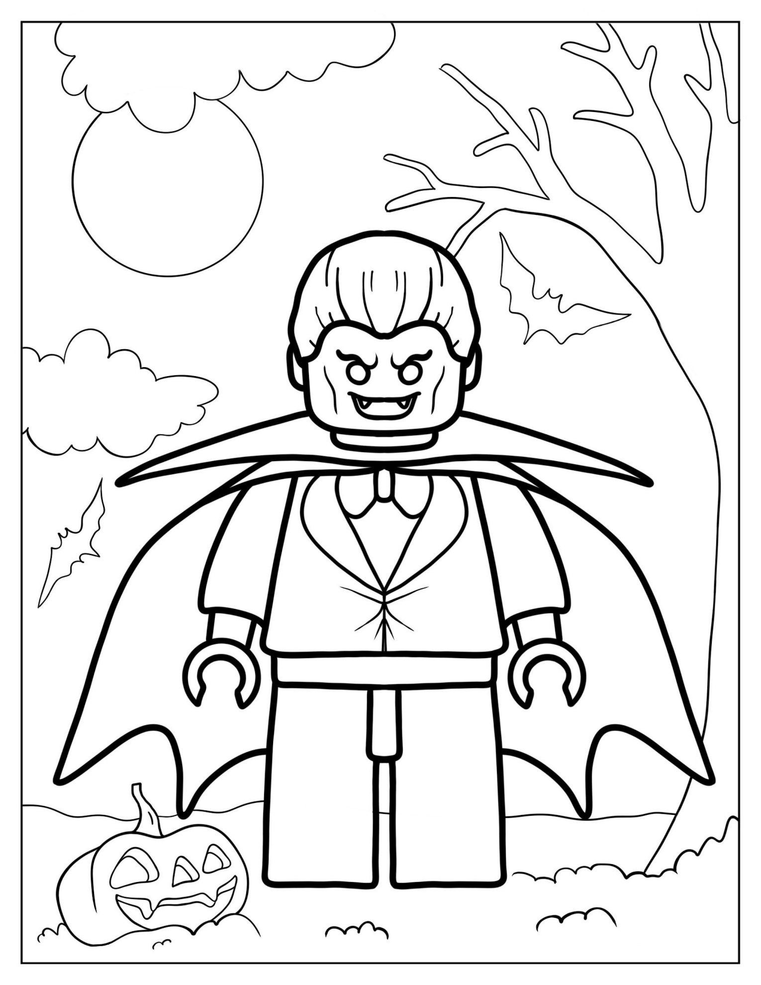 Lego Vampire Coloring Page For Kids