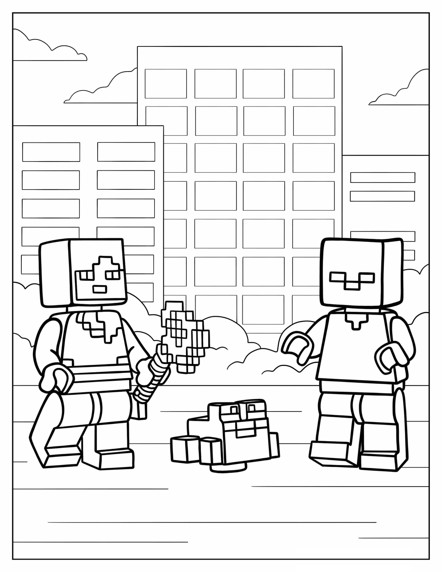 Lego Minecraft The Swamp Adventure Coloring Page