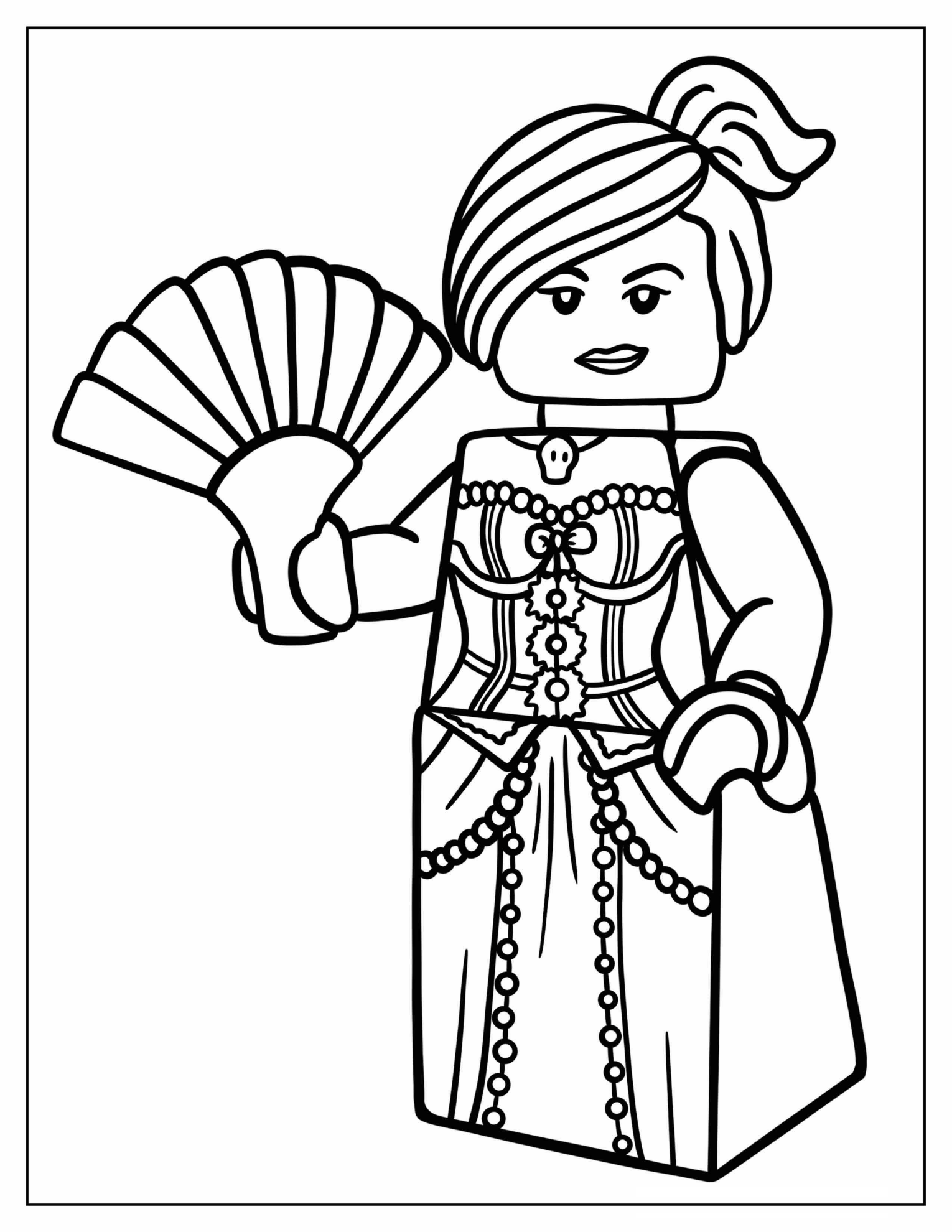 Kawaii Lego Lucy Wyldstyle To Color