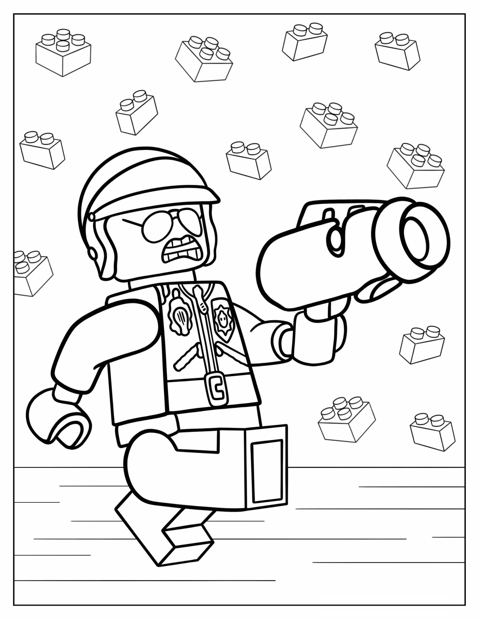 Lego Bad Cop Coloring In
