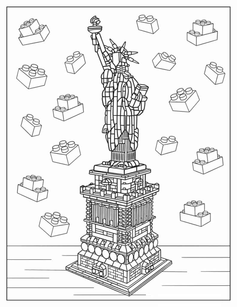 Detailed Lego Statue Of Liberty