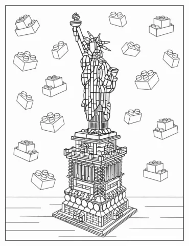 Detailed Lego Statue Of Liberty