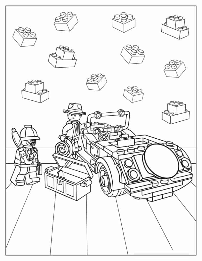 Lego Indiana Jones Coloring In For Kids