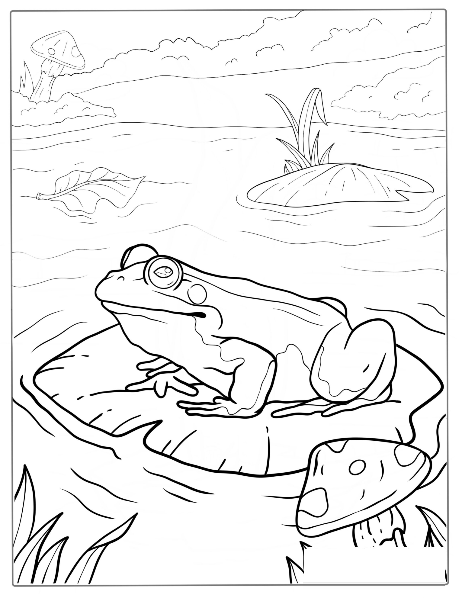 Madagascar Tomato Frog Coloring Sheet