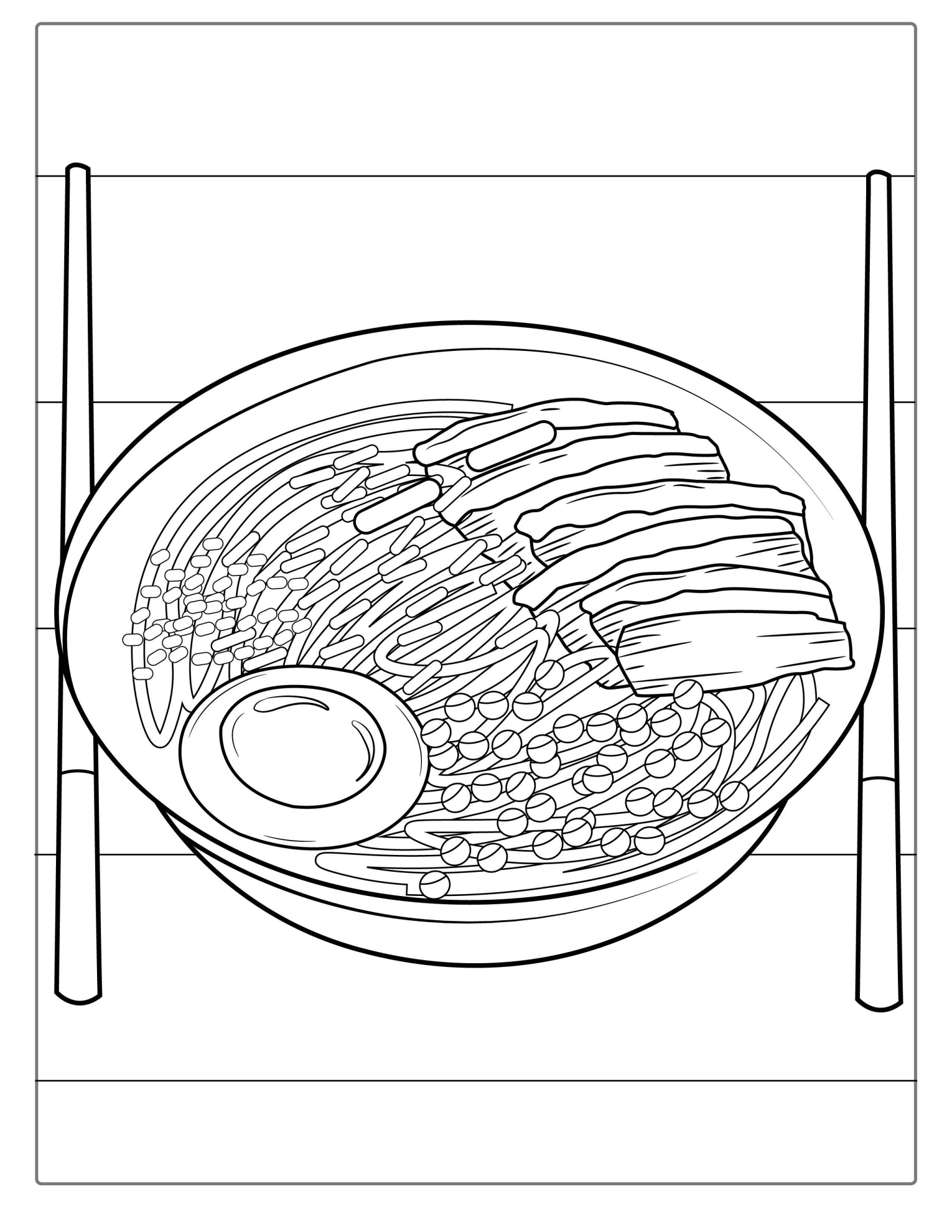 Ramen Coloring Page