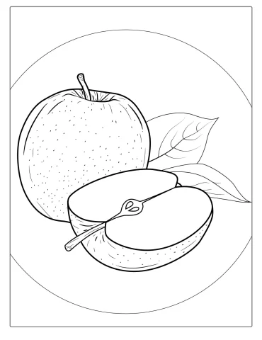 Delicious Honey Crisp Apple Coloring Page