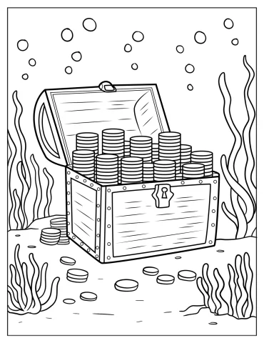 Pirate’s Treasure Chest Underwater