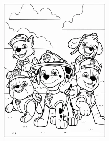 Coloring Page Of Main Paw Patrol Characters