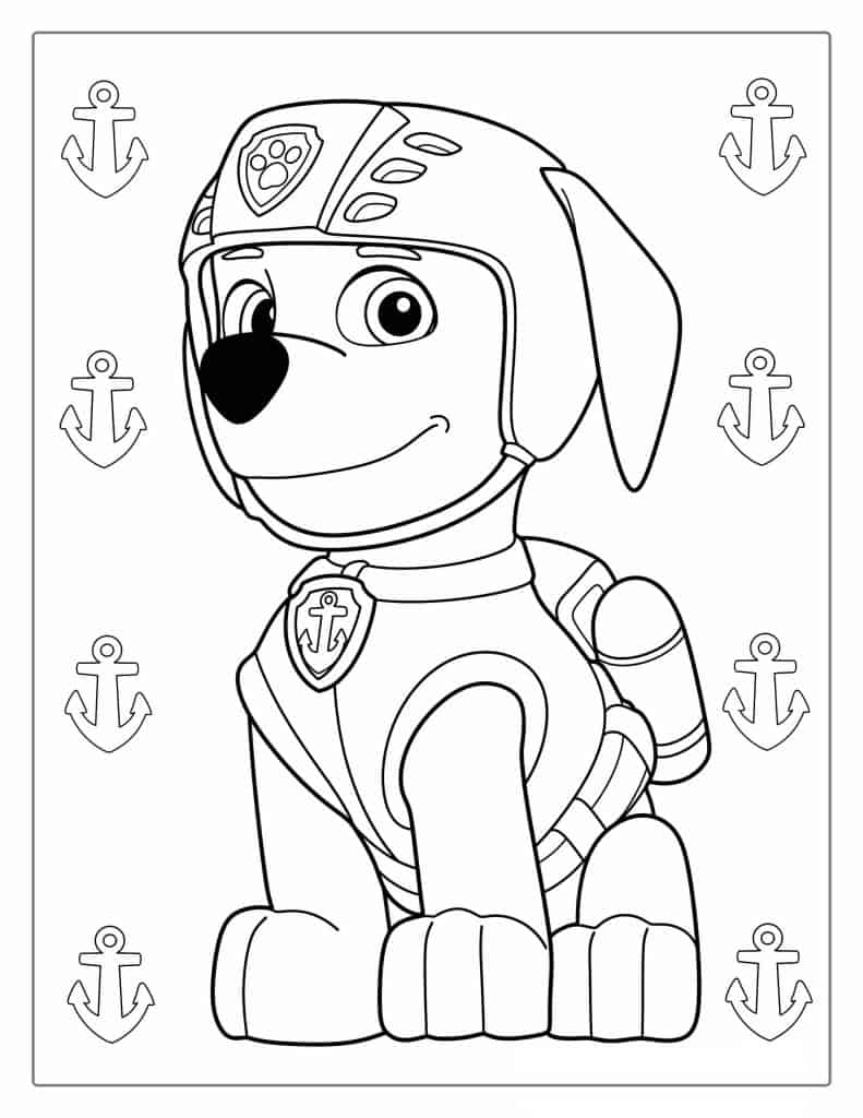Paw Patrol Sea Rescue Coloring Page