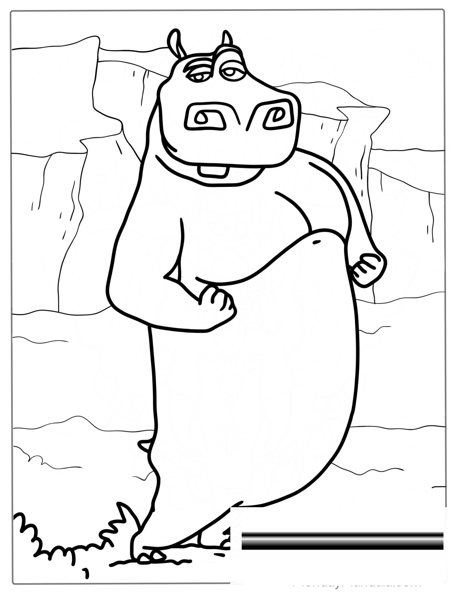 Moto Moto Hippo From Madagascar To Color