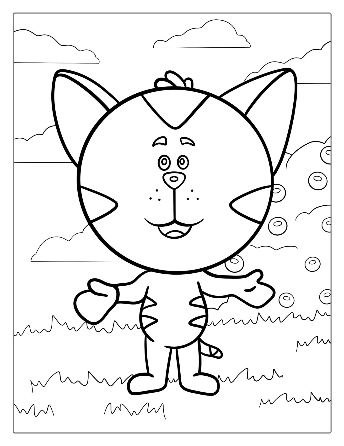 Periwinkle Cat From Blue’s Clues Coloring Page