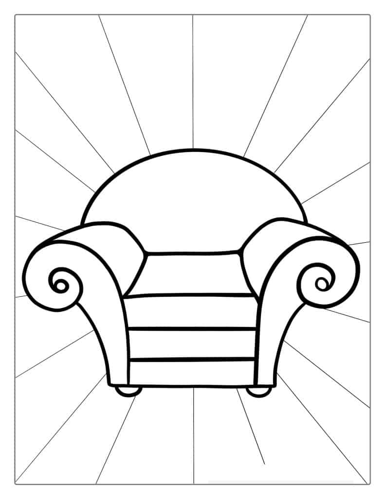 Coloring Page Of Blue_s Clues Thinking Chair