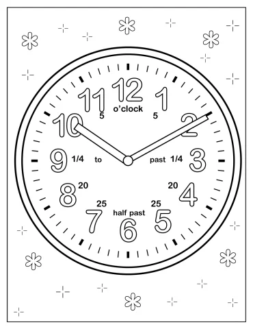 How To Tell The Time Coloring Page