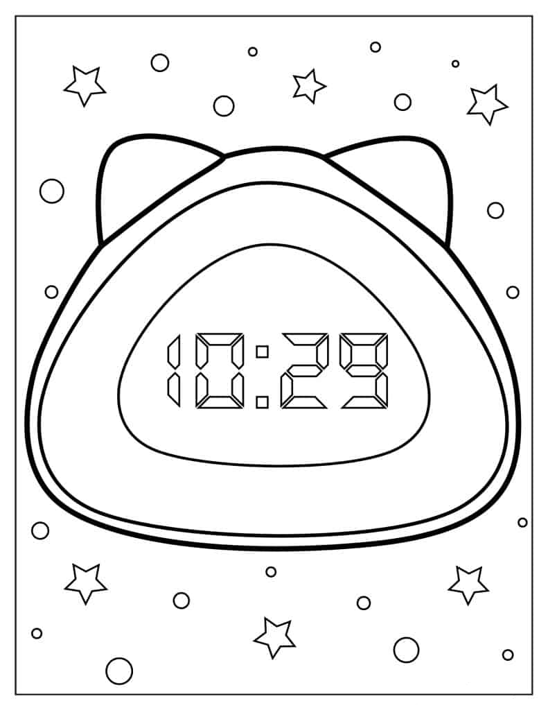 Digital Alarm Clock To Color