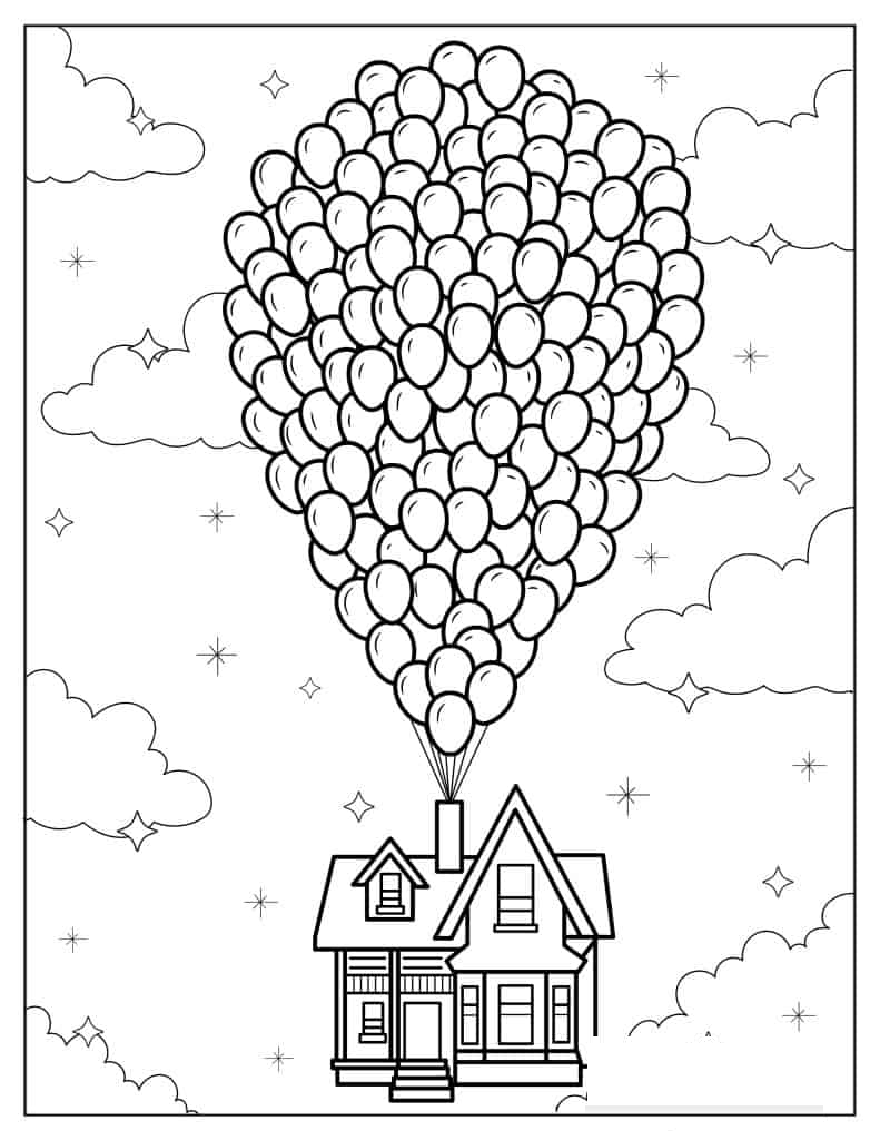 Balloon House From Pixar Movie Up To Color