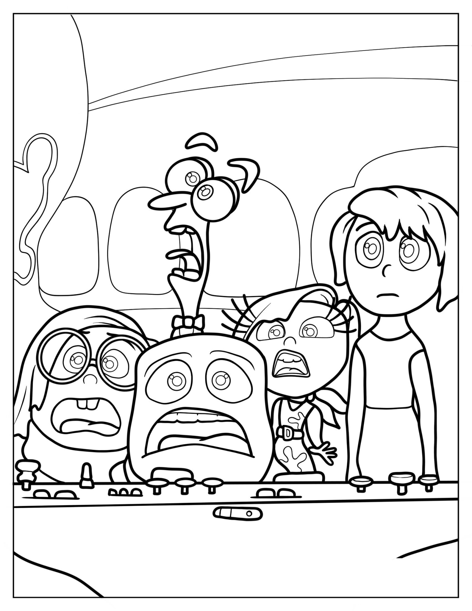 Emotion Characters From Inside Out To Color