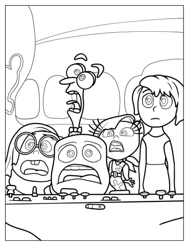 Emotion Characters From Inside Out To Color