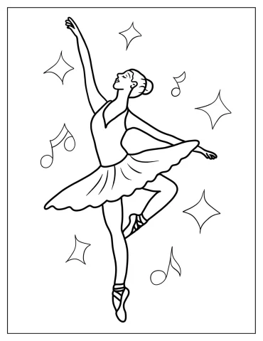 Prima Ballerina Coloring In