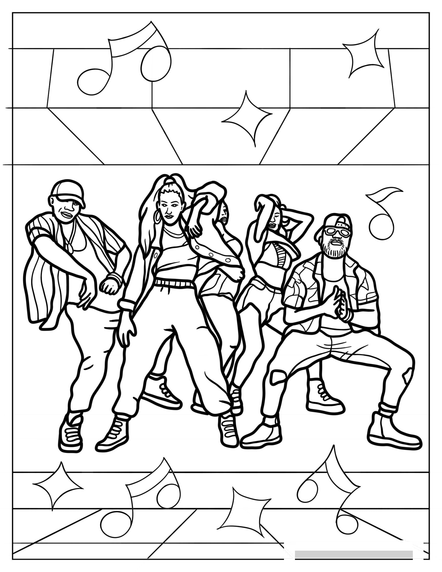 Hip Hop Group Locking and Popping