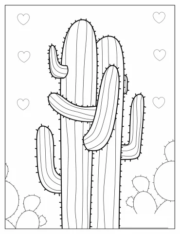 Two Desert Cactus Hugging