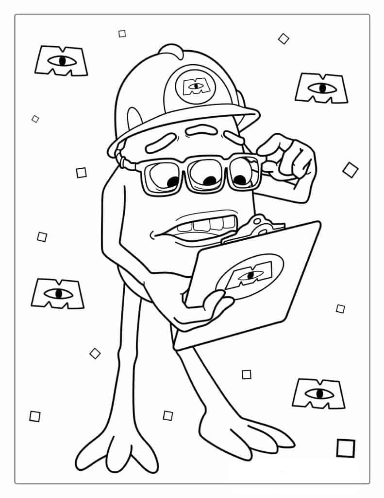 Coloring Page Of Fungus From Monsters Inc