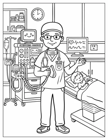Doctor Holding Oxygen Mask Next to Child Patient