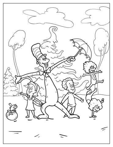 Cat In The Hat With Things, Sally, Nick And Fish