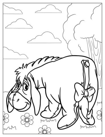Simple Outline Of Eeyore To Color