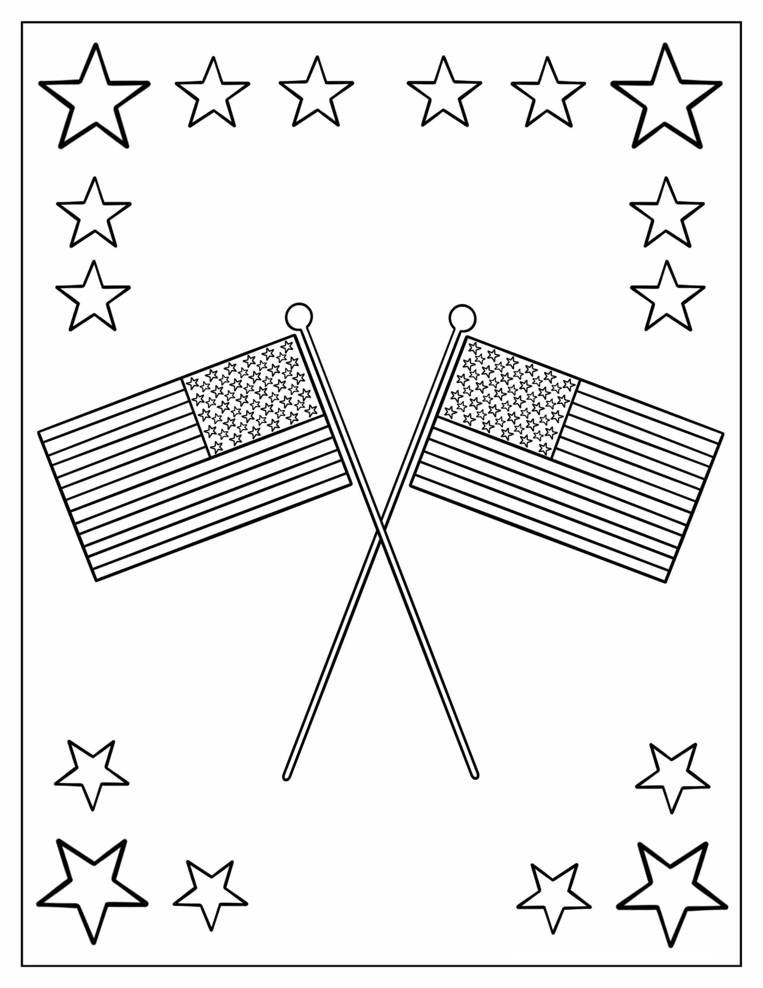 Two Flaglets of American Flag