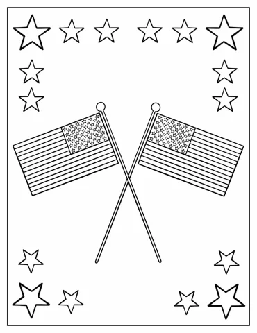 Two Flaglets of American Flag