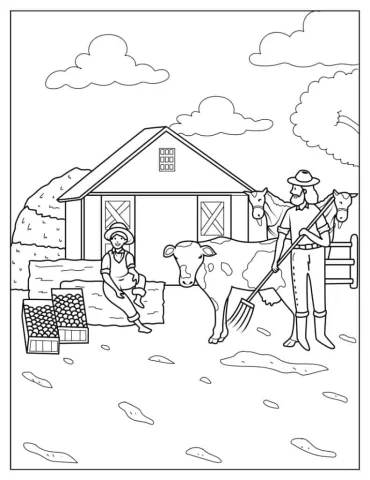 Farmer Coloring Page
