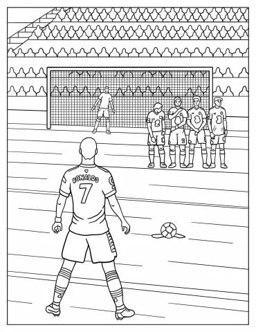 Ronaldo Penalty Shoot Vs Goalkeeper To Color