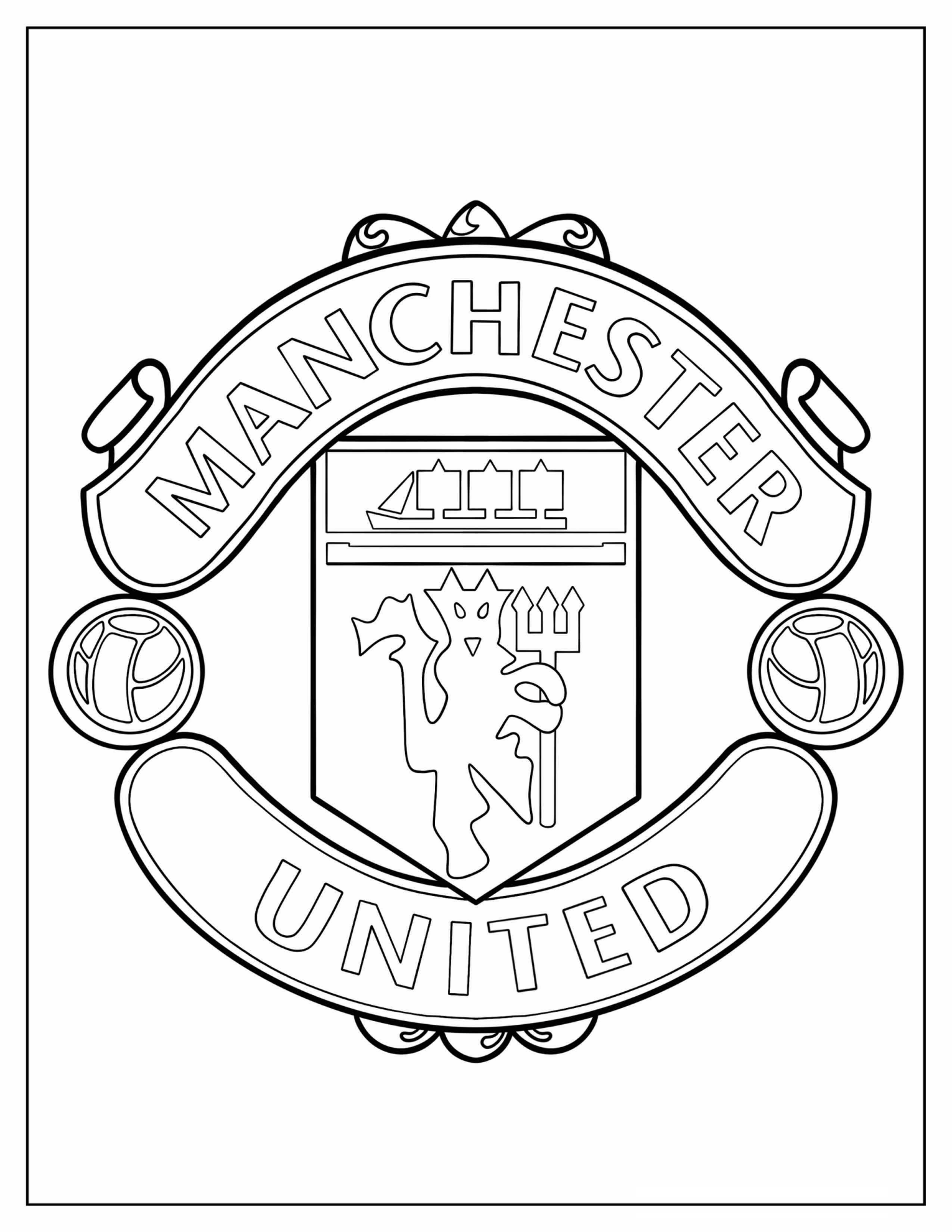 Manchester United Logo To Color