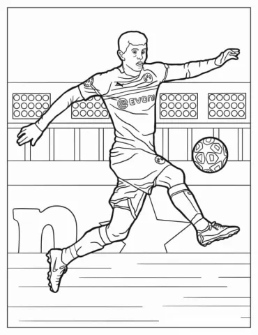 Premier League Soccer Player To Color