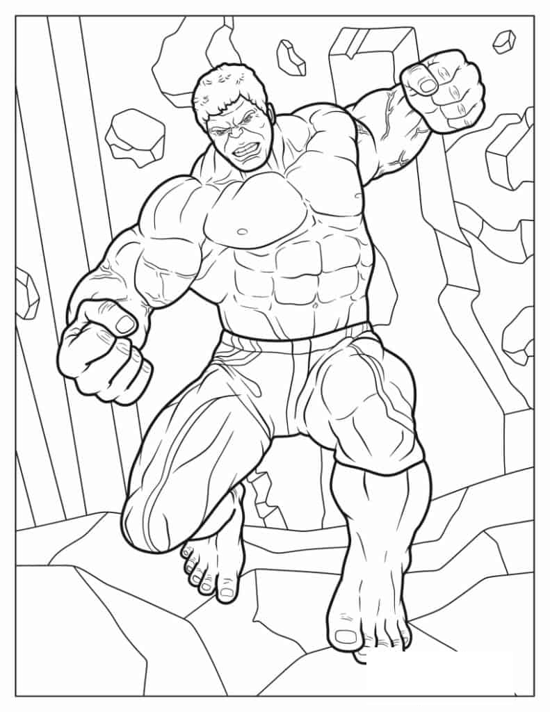 Hulk Smash Coloring Sheet