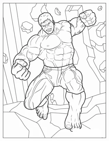 Hulk Smash Coloring Sheet