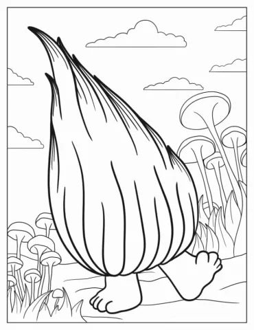 Simple Fuzzbert Coloring Sheet