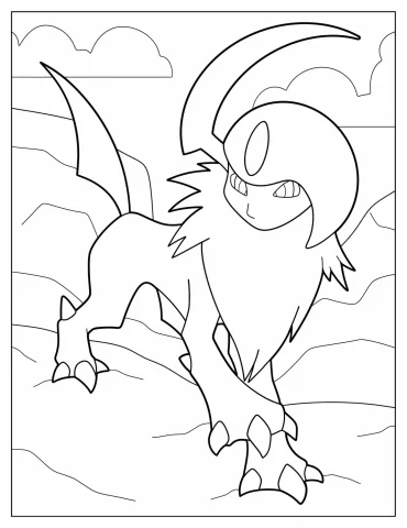 Absol On Rocky Terrain