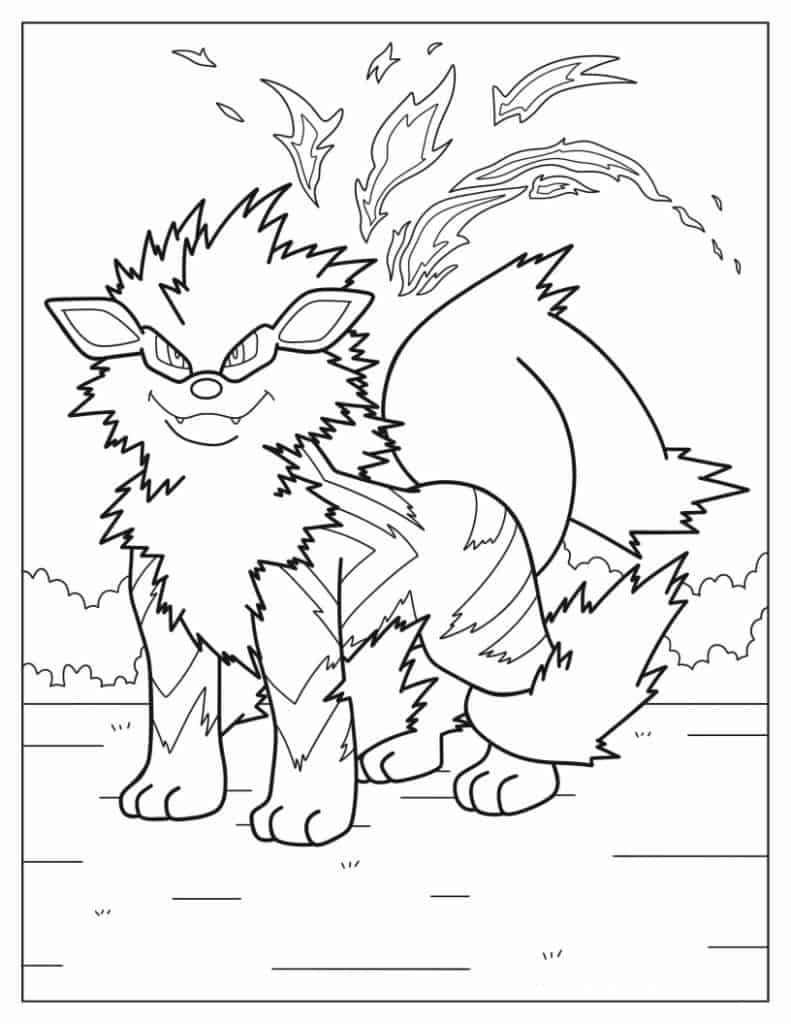 Arcanine Pokemon To Color