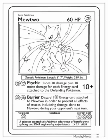 Mewtwo Pokemon Card