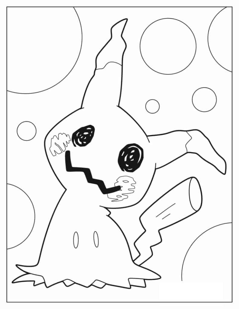 Coloring Sheet Of Mimikyu