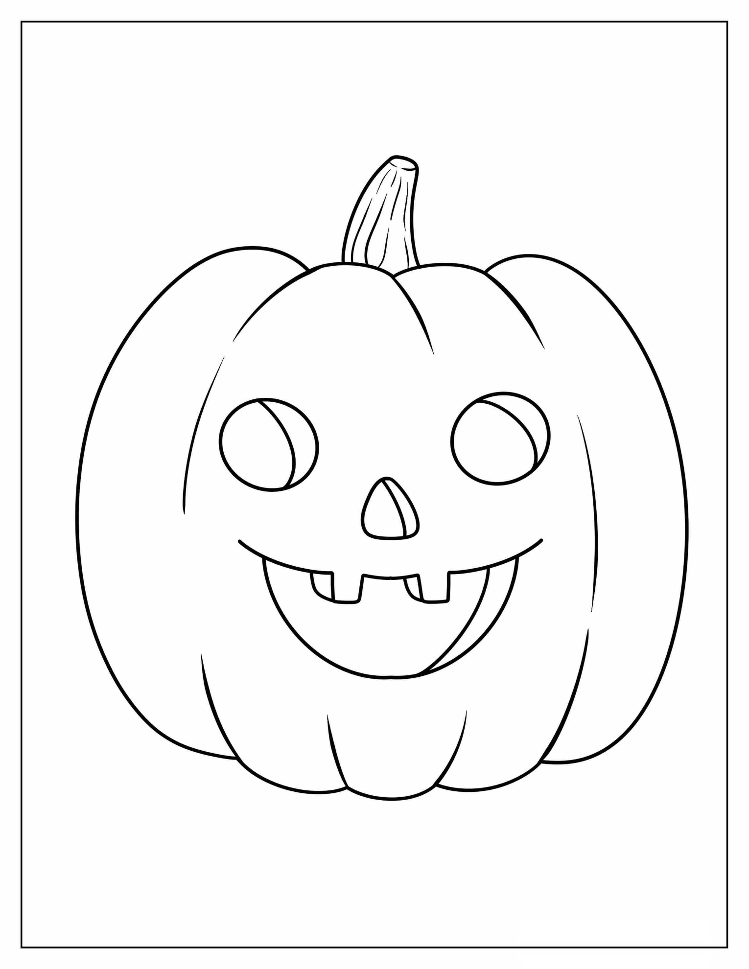 Simple Jack O Lantern Pumpkin Template To Color