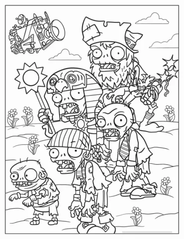 Evil Zombies To Color