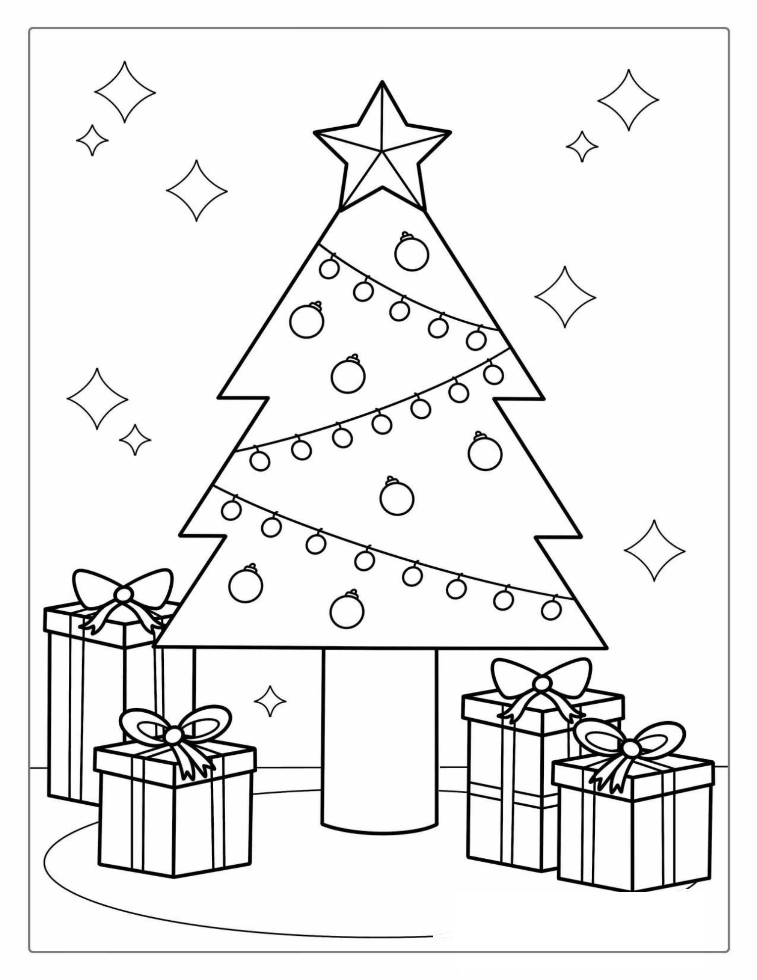 Christmas Tree With Lots Of Presents