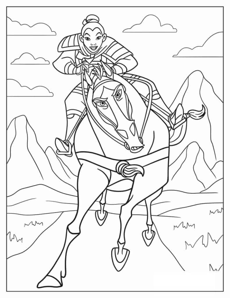 Mulan As Ping Riding Khan Khan