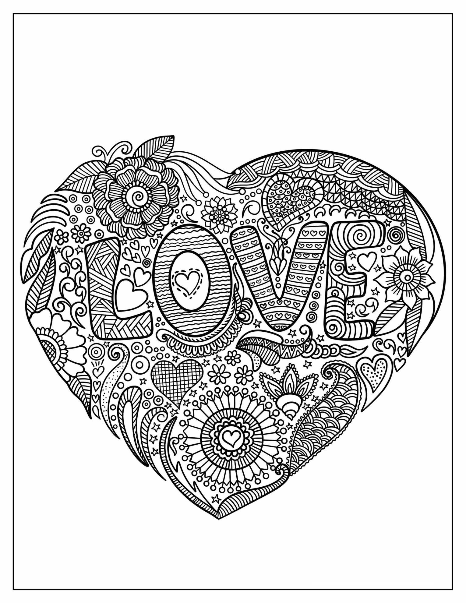 Kawaii Heart Mandala With Love