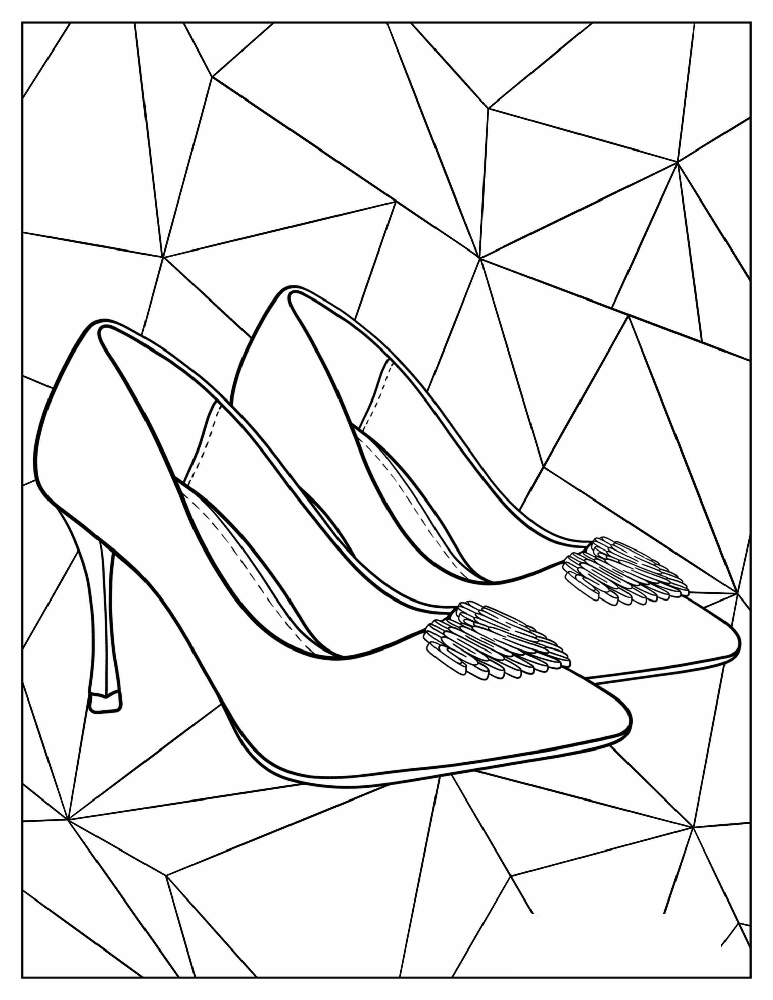 Toe Pump Heels Coloring In