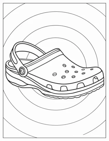 Easy Outline Of Crocs To Color