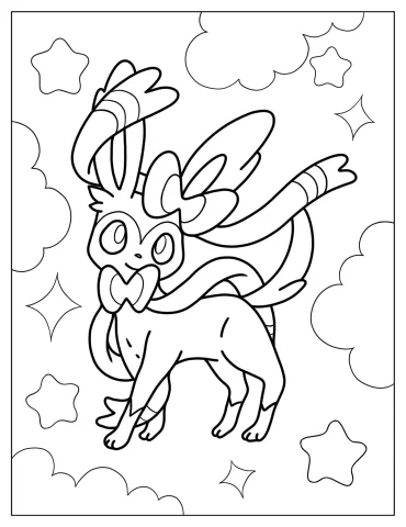 Sylveon Eevee In The Clouds