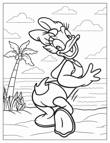 Daisy Duck In The Beach